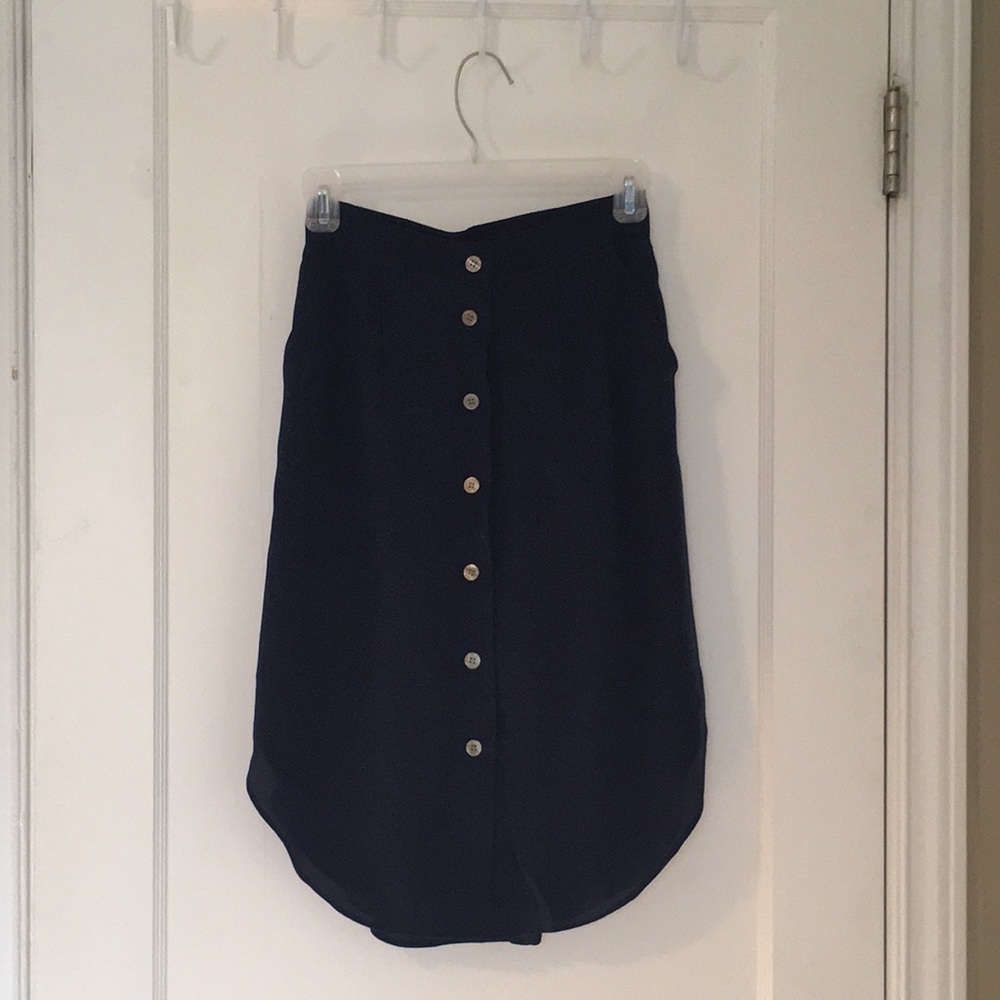NWT Madewell blue button skirt